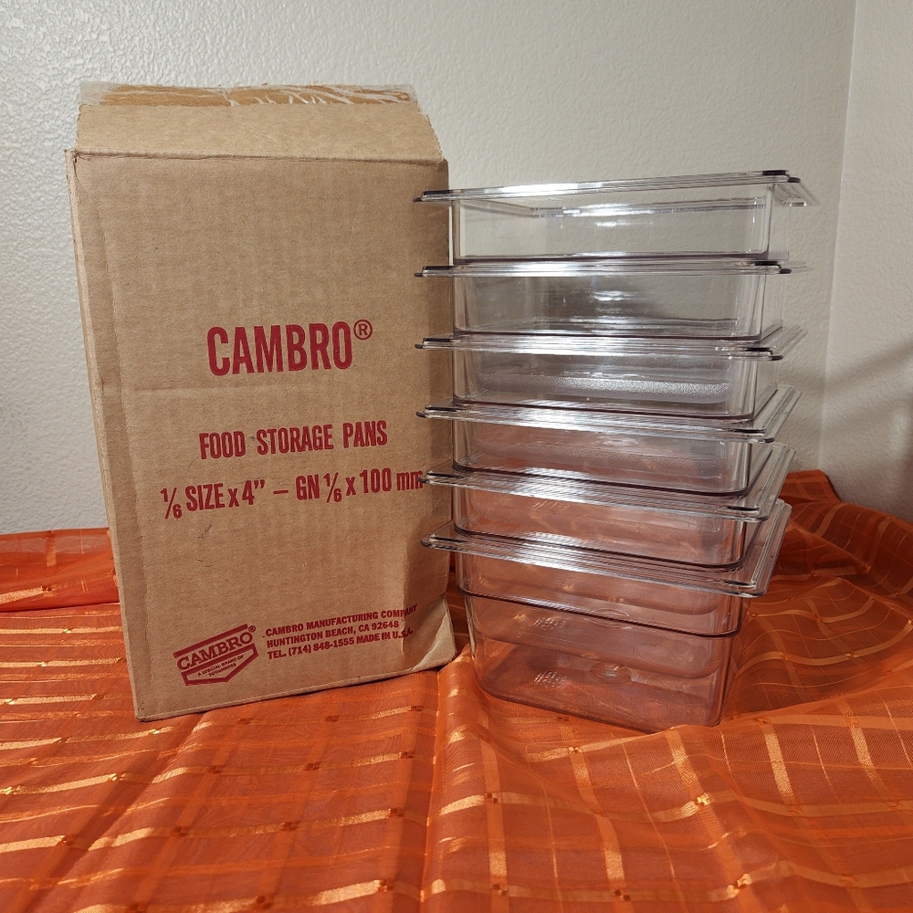 Bundle of cambro clear food pan,4"H